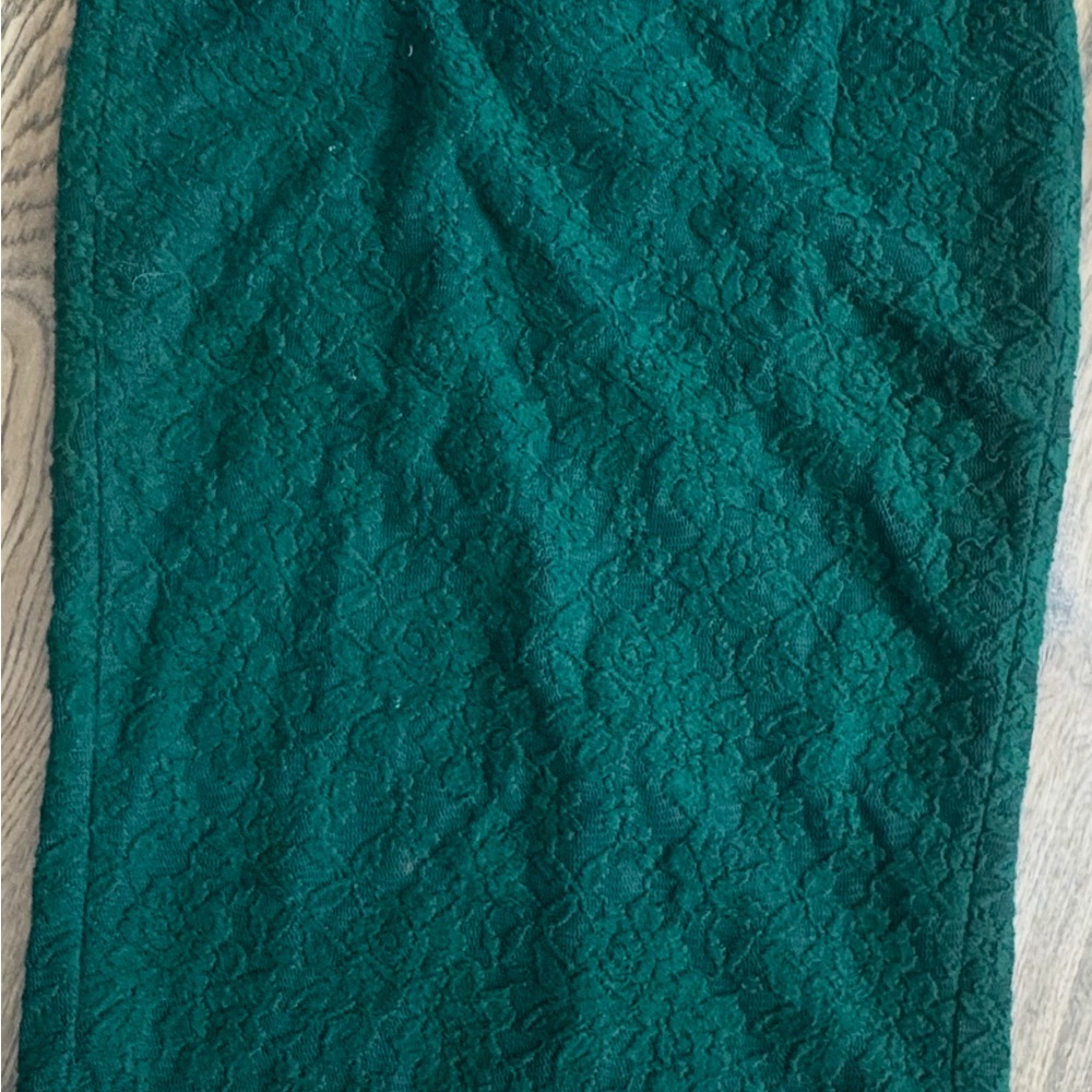 Zara Teal Lace Pencil Skirt